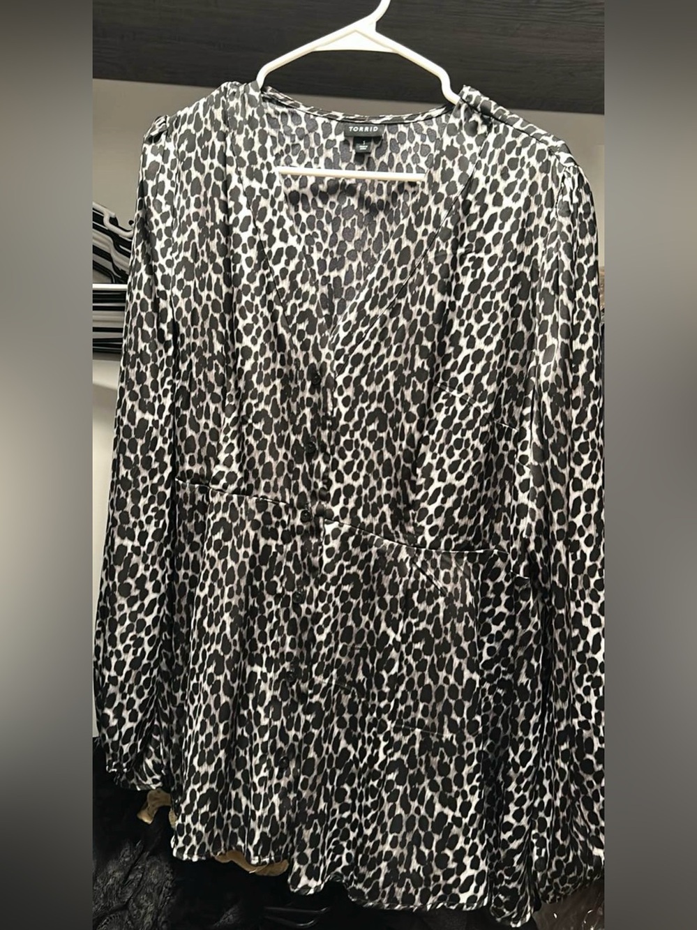 torrid Black & White Animal Print blouse